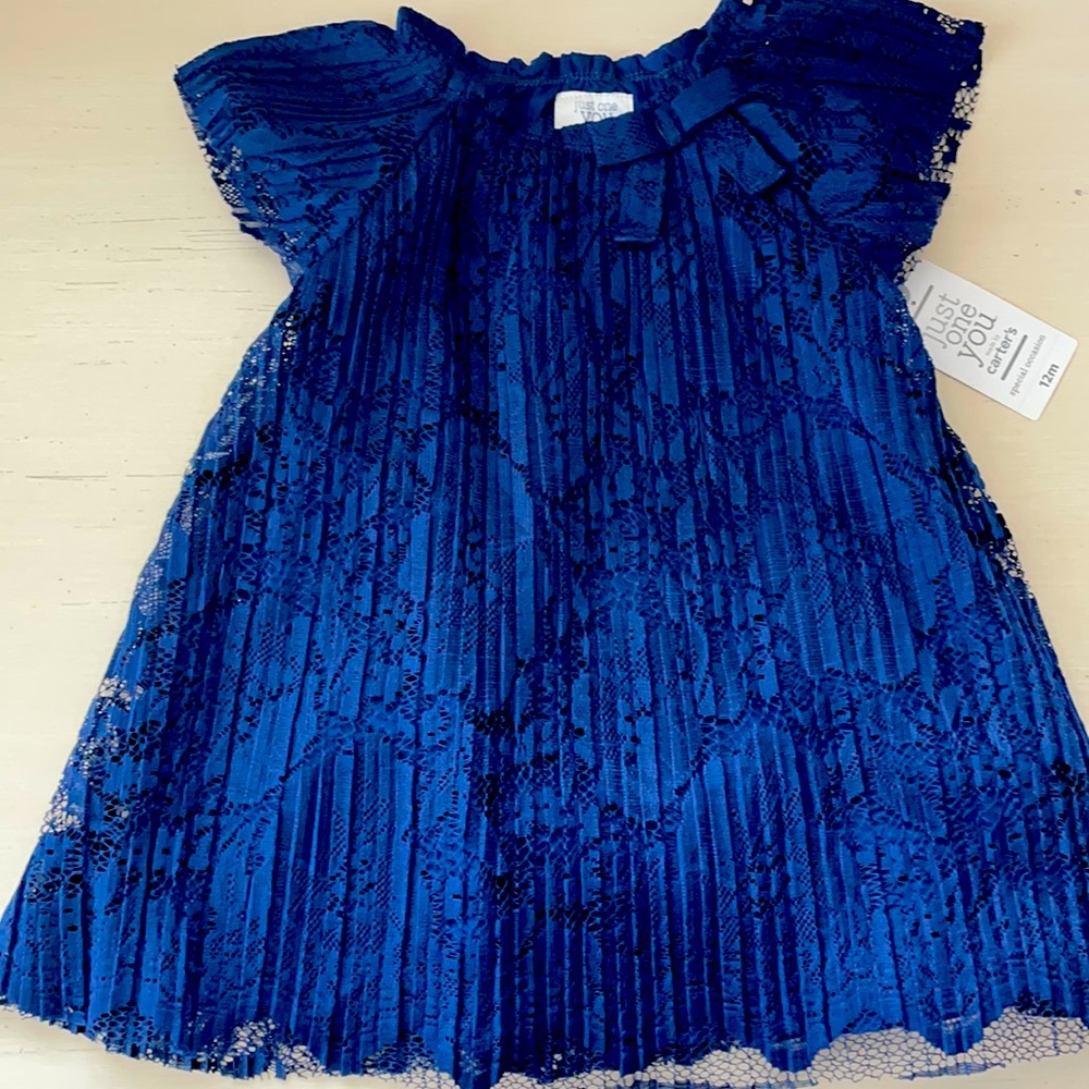 Carter's Navy Lace 12 mos dress